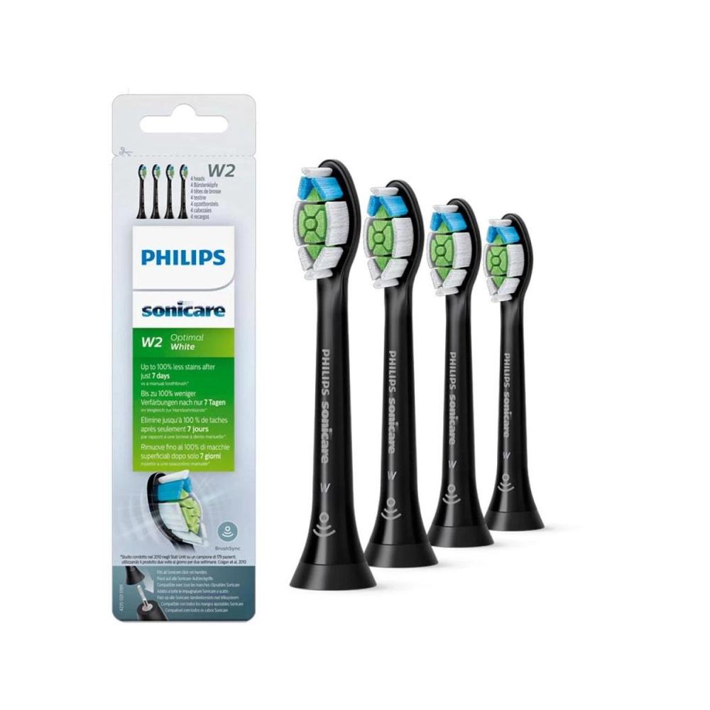 Philips Sonicare W2 Optimal White brossettes de rechange noir 4 pcs