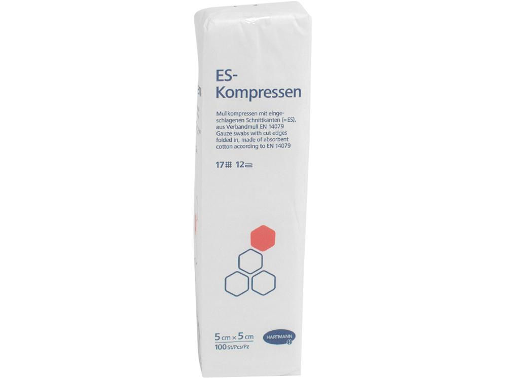 ES kompressen 5x5cm niet-steriel 12f 100st