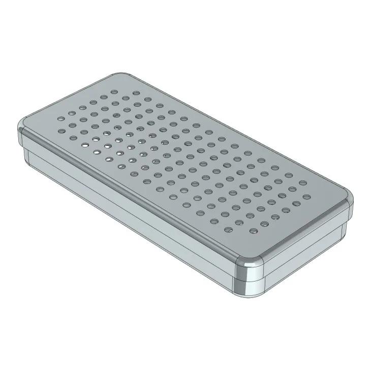 Doos Inox Geperforeerd 21X10X3