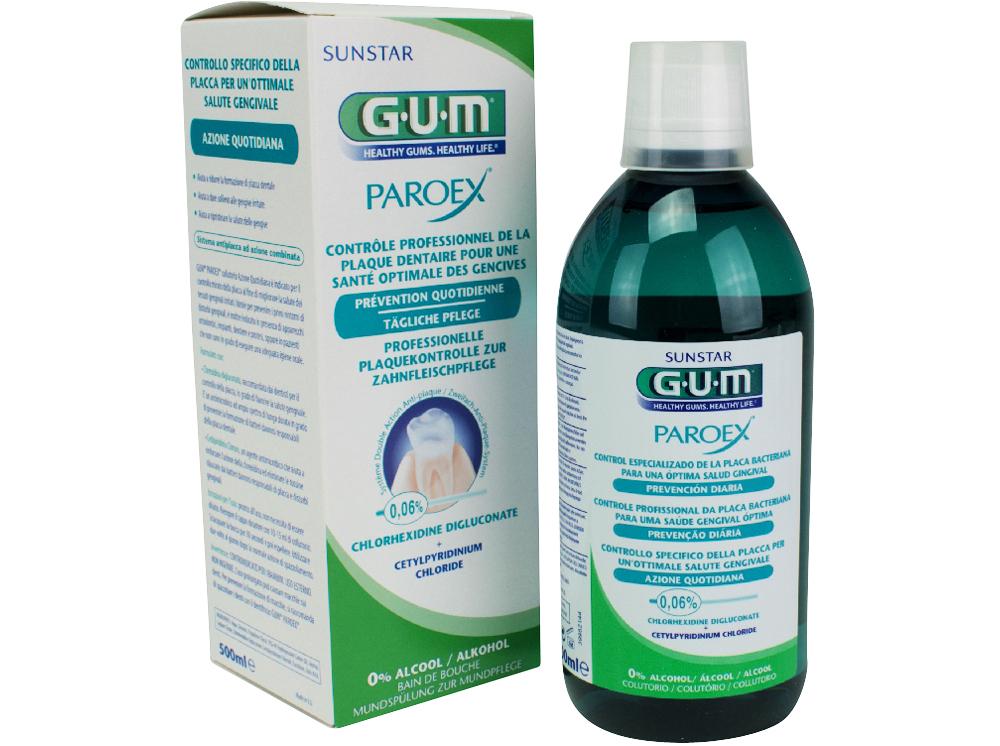 GUM Paroex Mondwater 0,06% zonder alcohol 500ml