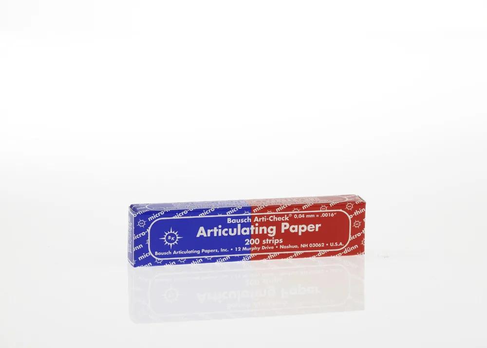 Arti-Check® Papier à articulation 40µm bandes micro-fines en carnet recto-verso - bleu/rouge