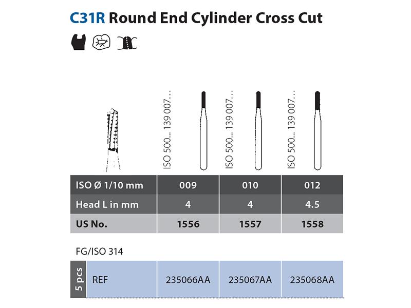 Diatech C31R Round End Cylinder Cross Cut