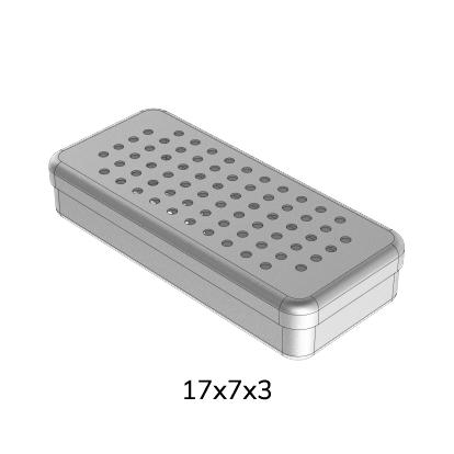 BOITE ALUMINIUM PERFOREE - 17X7X3CM