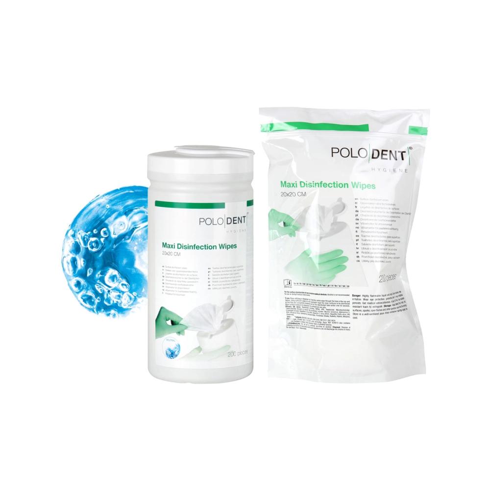 PoloDent Lingettes désinfectantes Maxi 20x20 cm Neutre 6+1 boÎte