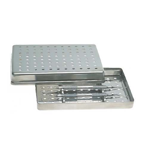 PLATEAU INOX PERFORE -  18X14X1,9CM
