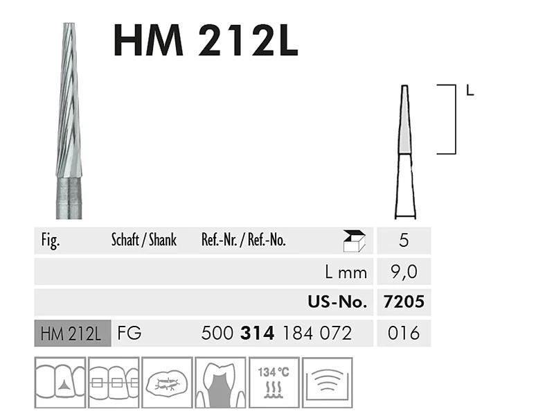 HM 212 L FG 016 fraise en carbure de tungstène