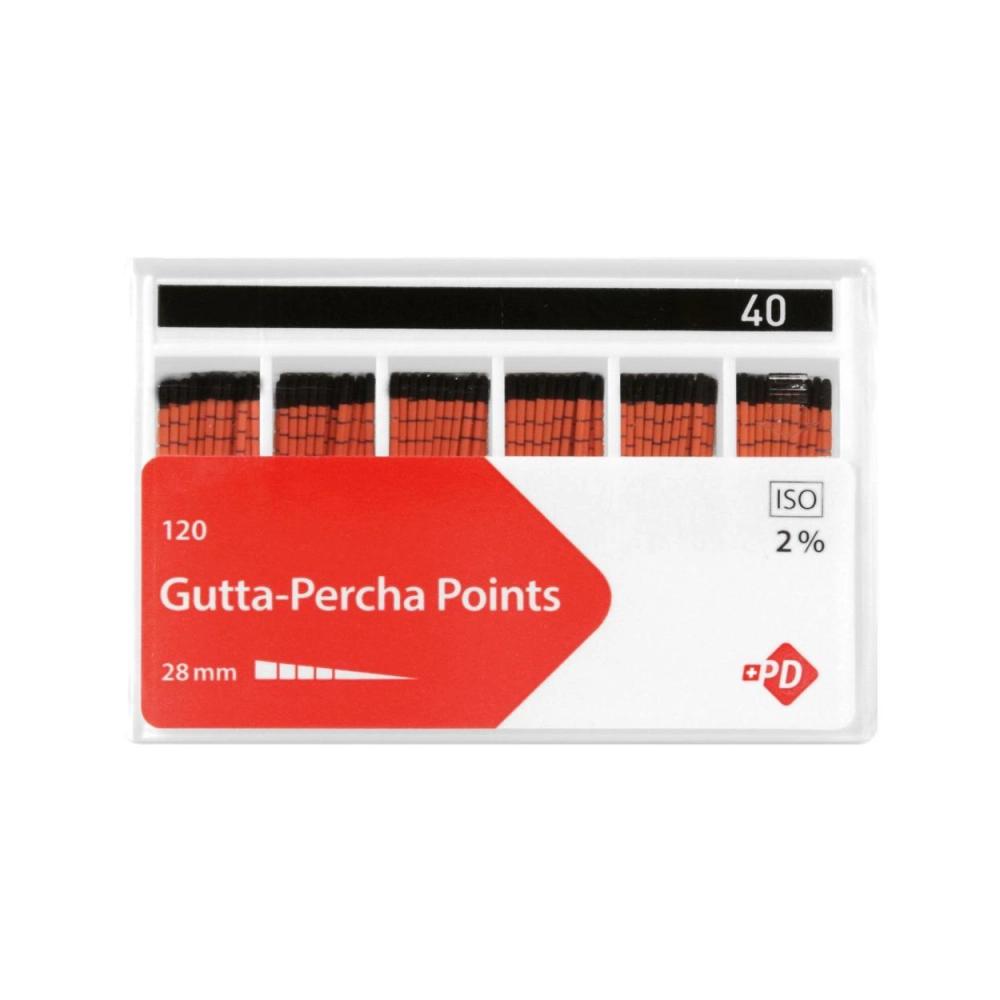 P.D. Gutta Percha points 2% rose no.40