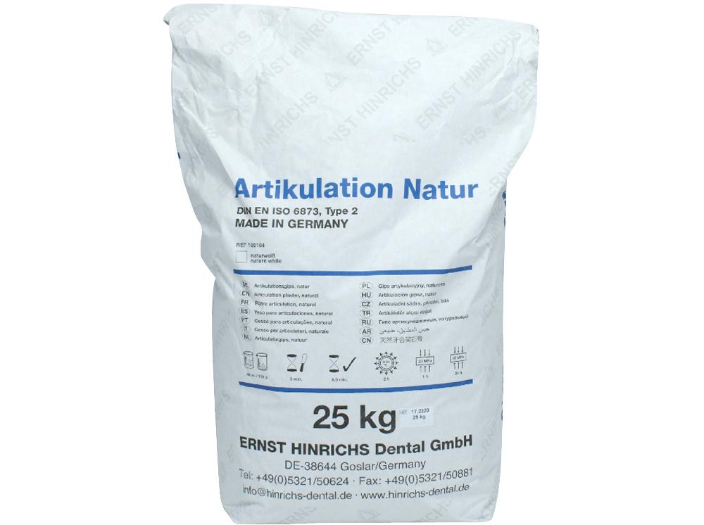 Plâtre à articuler blanc Nat. 25Kg Sa
