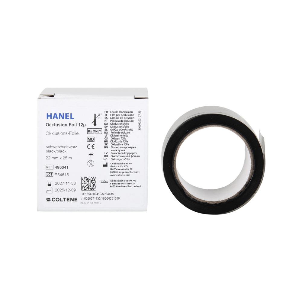 Hanel Feuille d'occlusion double face 12µ en rouleau 22mmx25m - noir | rouge