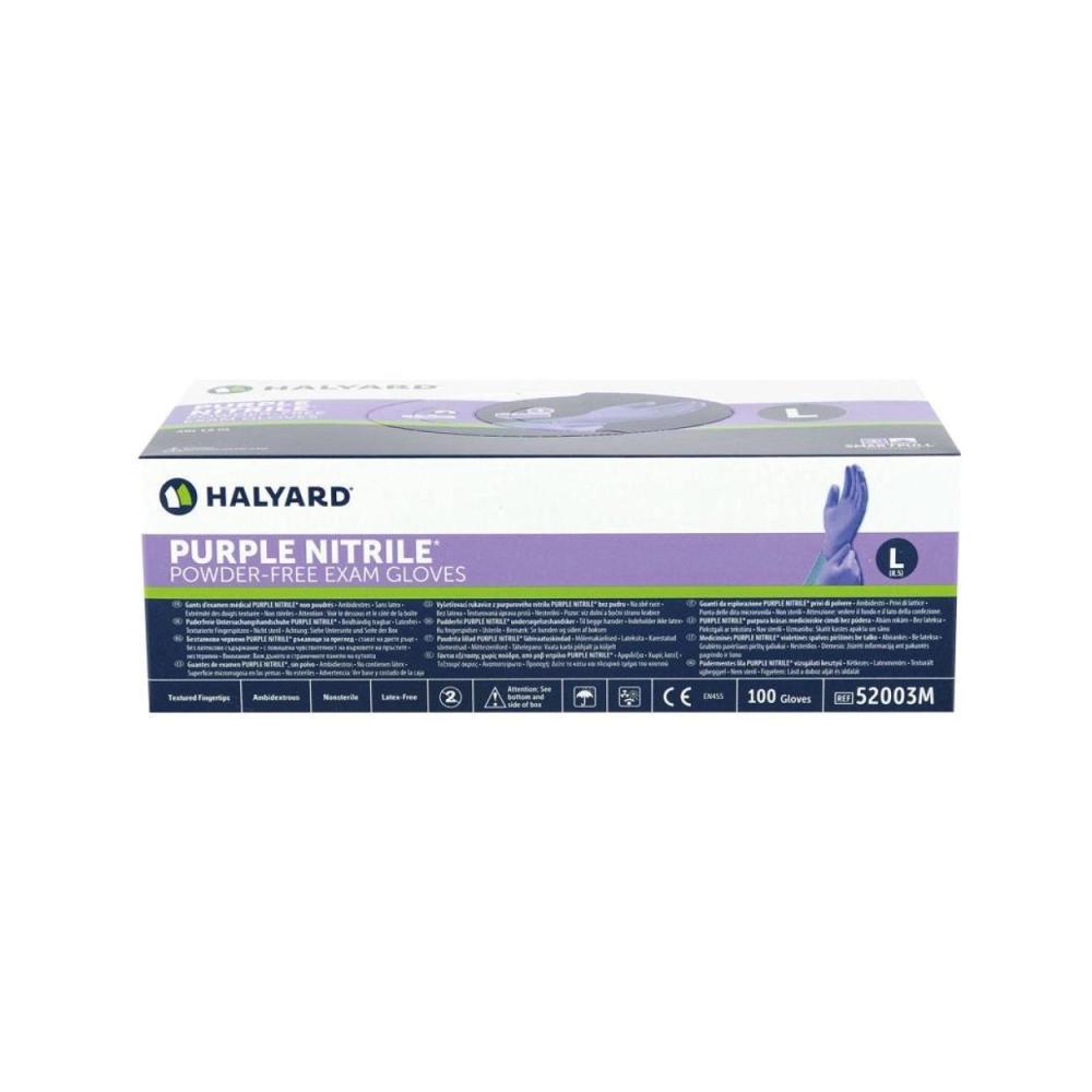 Halyard Handschoenen Nitrile poedervrij paars large 100 stuks