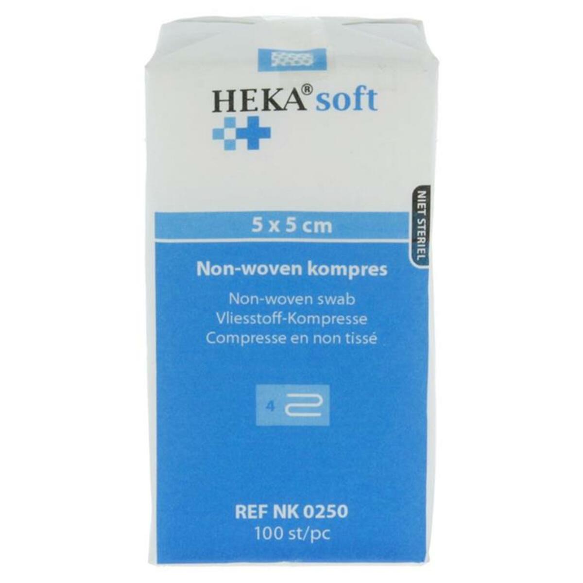 HEKA® Soft compresses de gaze hydrophiles non-stériles non tissées - 5x5cm