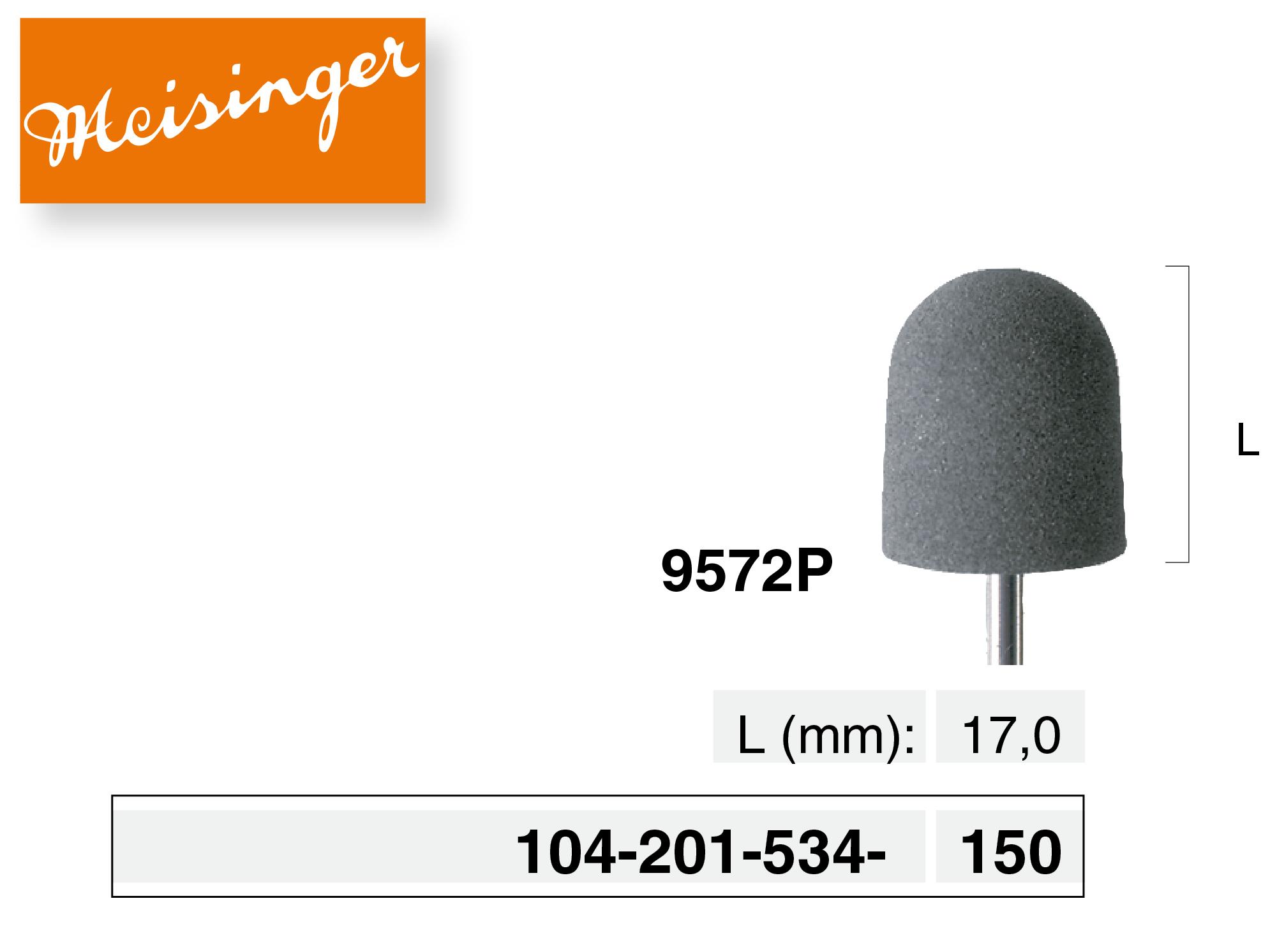 Laboratory polishers, dark, 17 mm  "9572P" (Meisinger)