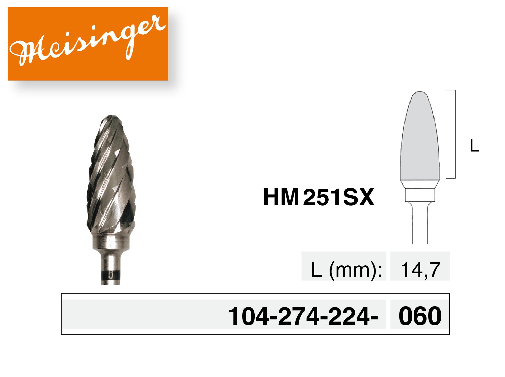 Fraise en carbure "HM 251SX"