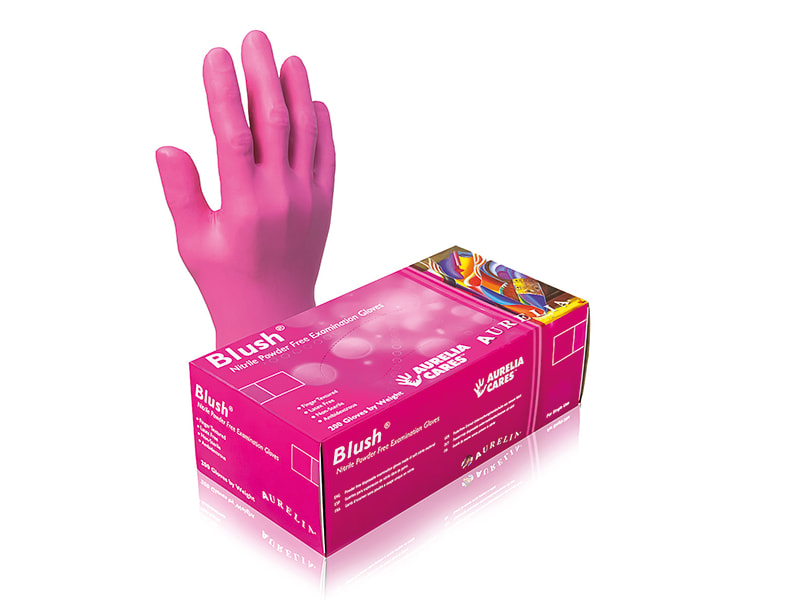 Aurelia Blush gant nitrile non-poudré