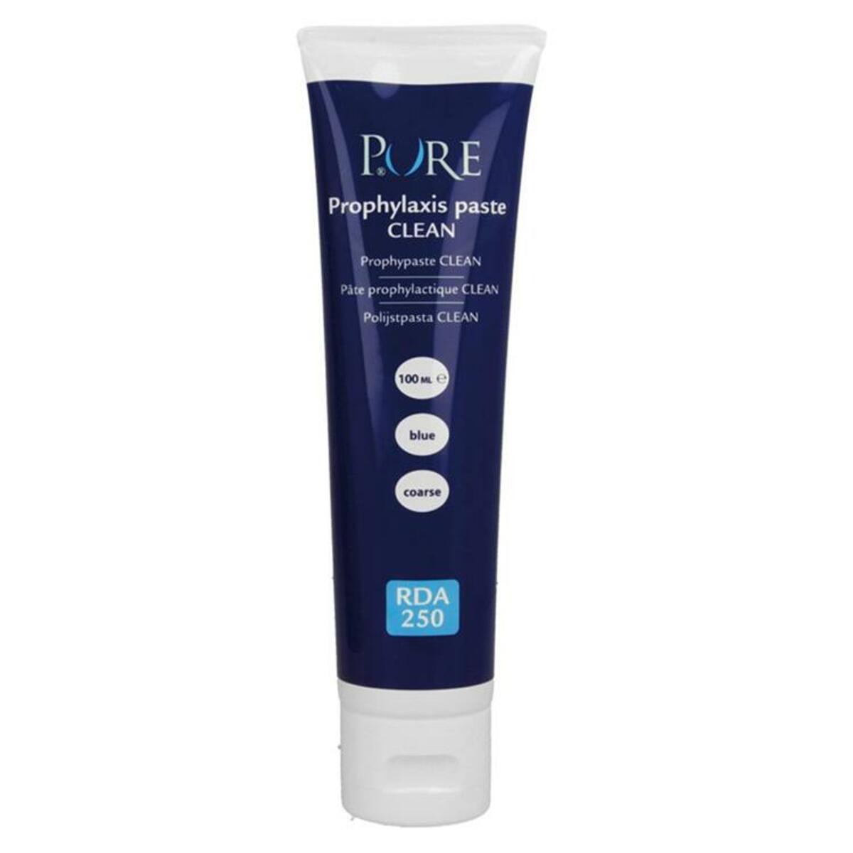 PURE Pâte à polir menthe tube gros RDA 250 - bleu