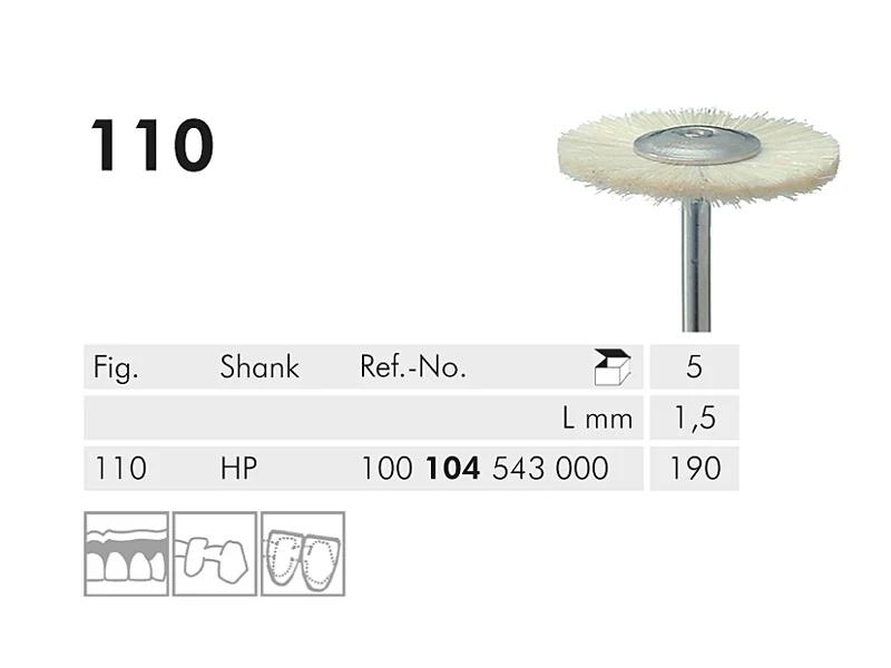 110 HP 190 polijstborstel (horse hair, white)