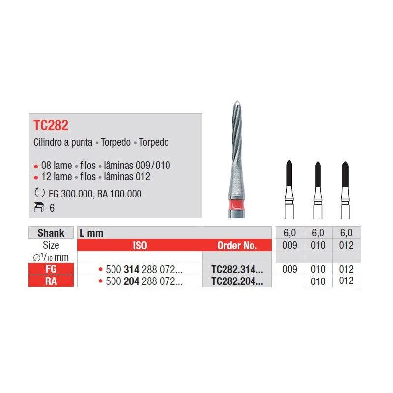 Edenta fraise de finition torpille FG 282.314.009 6 mm (5 pcs)