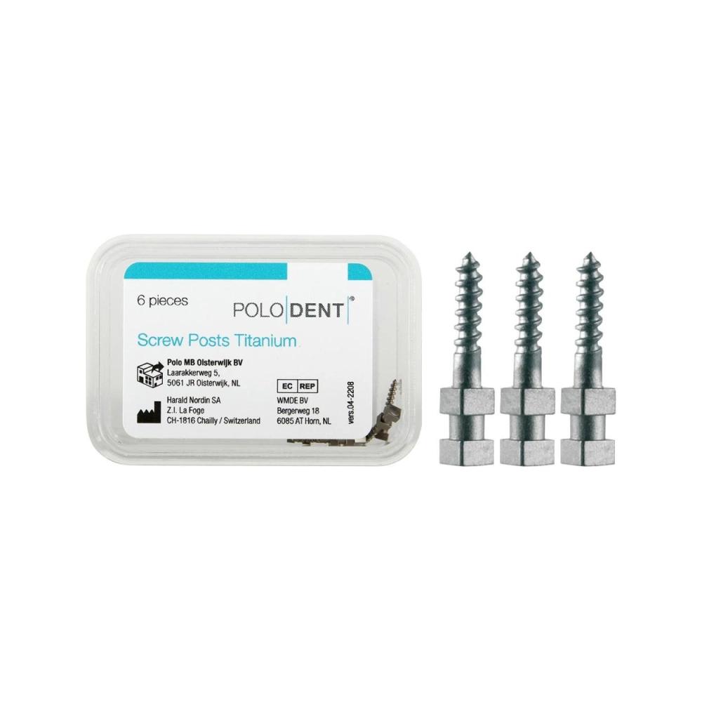 PoloDent screw posts titane S-1 6 pcs
