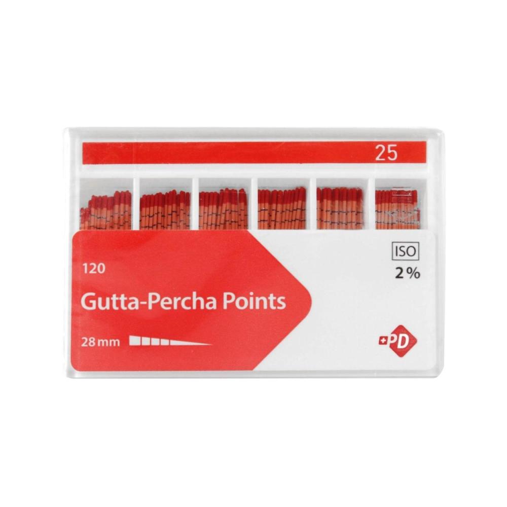 P.D. Gutta Percha points 2% rose no.25