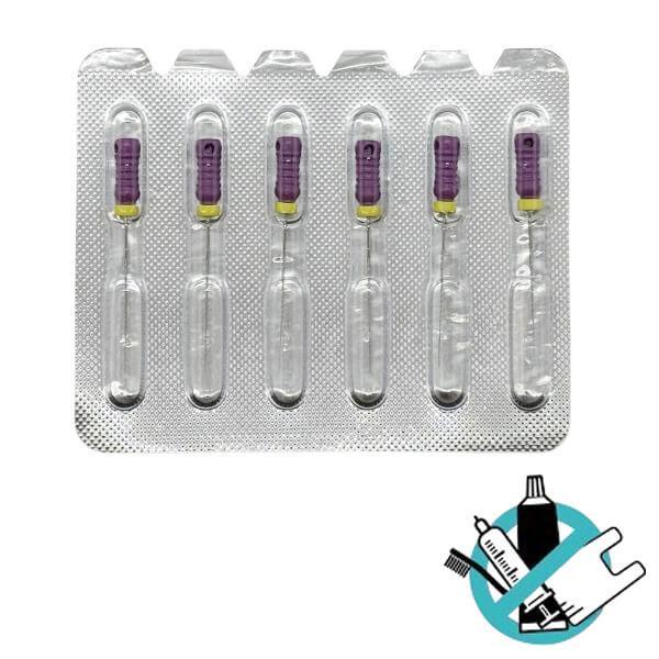 H File : Limes endodontiques en acier inoxydable (6 pcs)