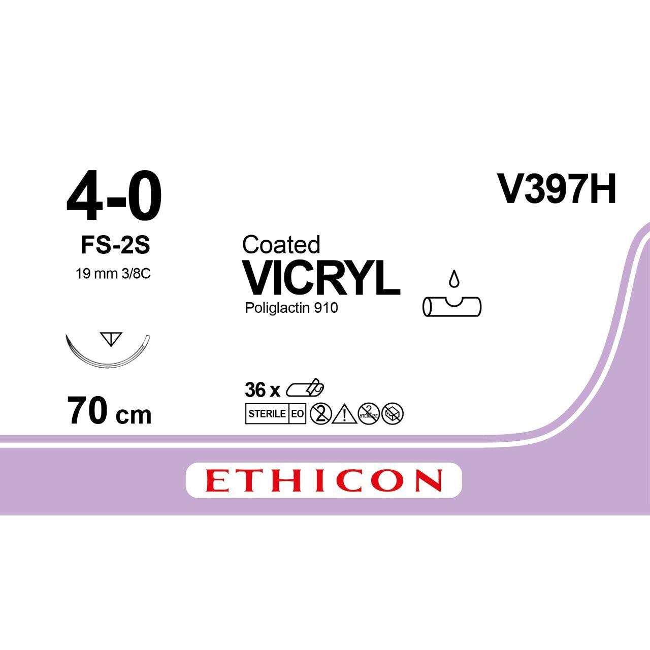 VICRYL 4-0 NAALD FS-25 70CM VIOLET
