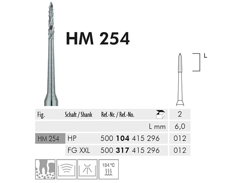 HM 254 fraise en carbure de tungstène chirurgical