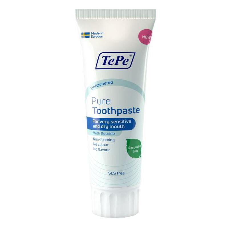 TePe® Pure dentifrice bouche sèche sans arôme (75 ml)