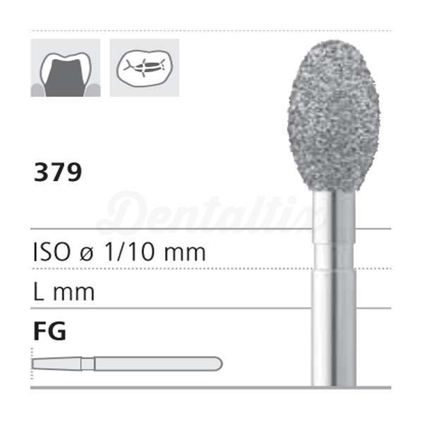 Fraise 5256/6-379 Diamantée Ballon de rugby FG (6 pièces)