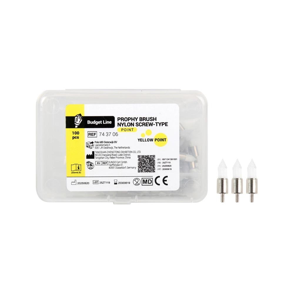 Yellow Point Budget Line Brossettes à polir point blanc nylon Screw-type 100 pcs
