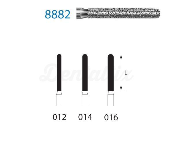 Fraises 8882.314 Diamantées Cylindrique Arrondie FG (5 unités)