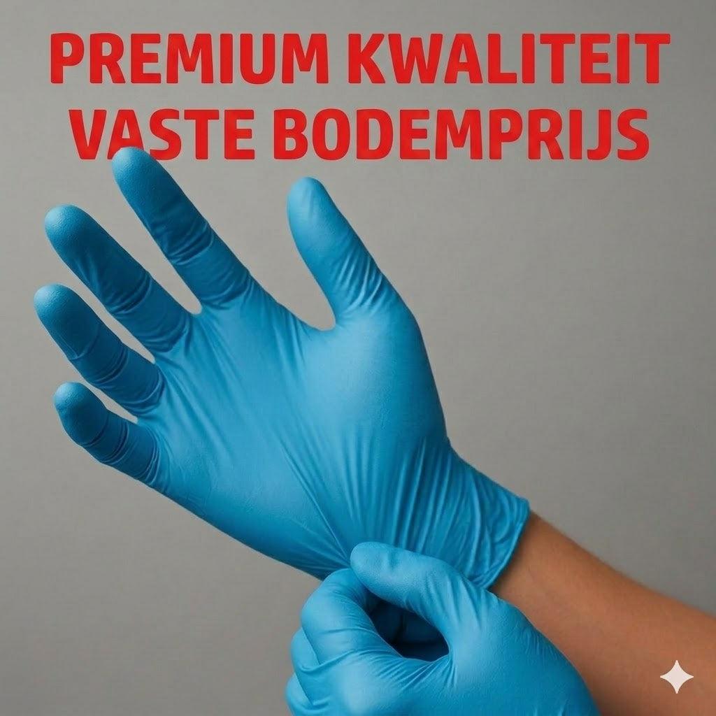Gants nitrile non poudrés bleus, qualité A (100 pcs)