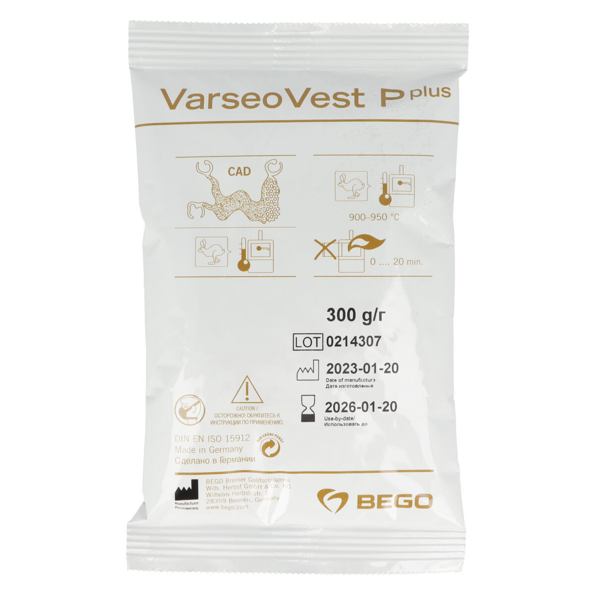 VarseoVest P Plus shock-heat revêtement (60x300g)