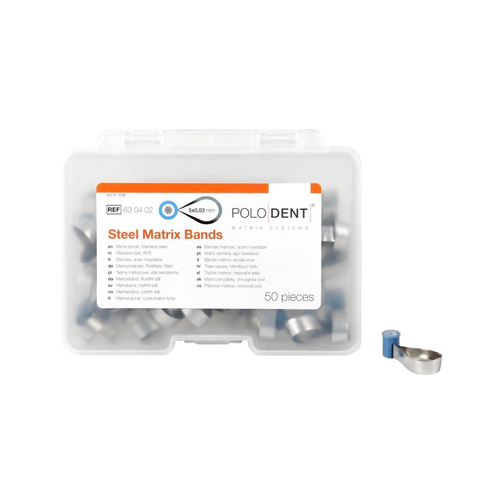PoloDent Matrices acier inoxydable 5x0,03 mm 50 pcs