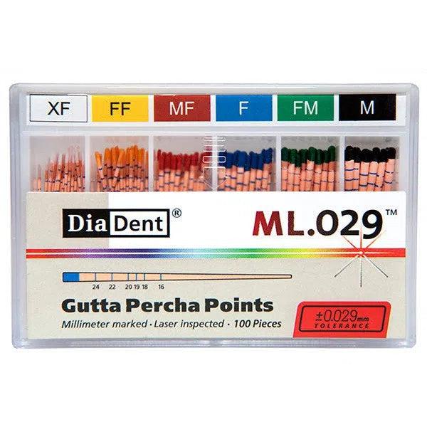 Pointes de gutta-percha DiaDent graduées, pointes accessoires