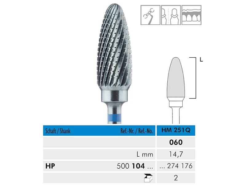 HM 251 Q HP 060 fraise en carbure de tungstène