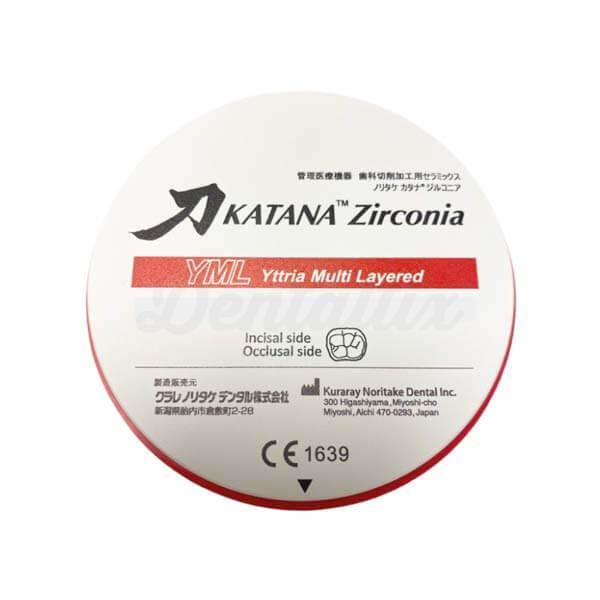 Katana Zirconia YML zirconiadiscs met hoge translucentie