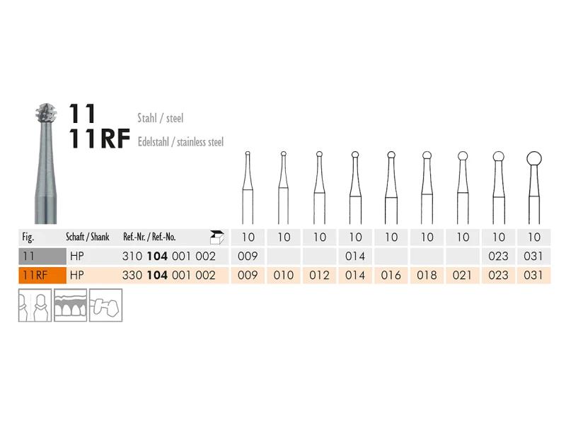 11 (RF) instrument en acier