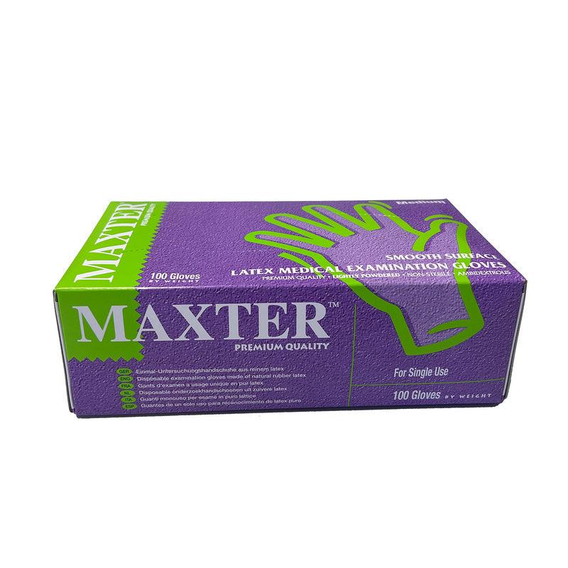 Maxter gants latex poudrés beige-blanc (100 pcs)