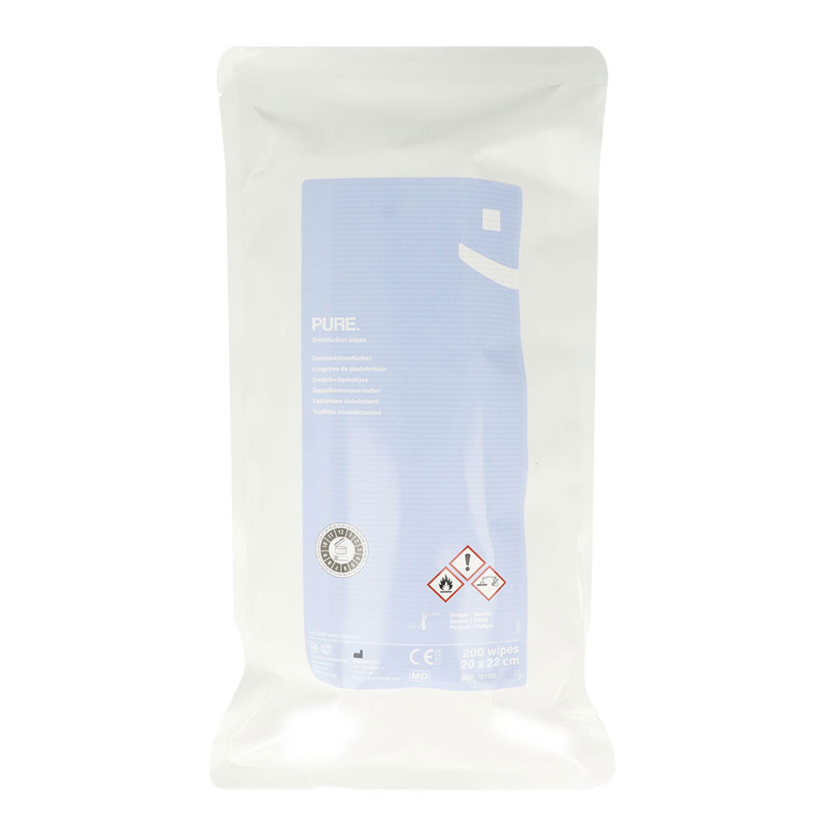 PURE Lingettes de désinfection Jumbo recharge - 20x22cm