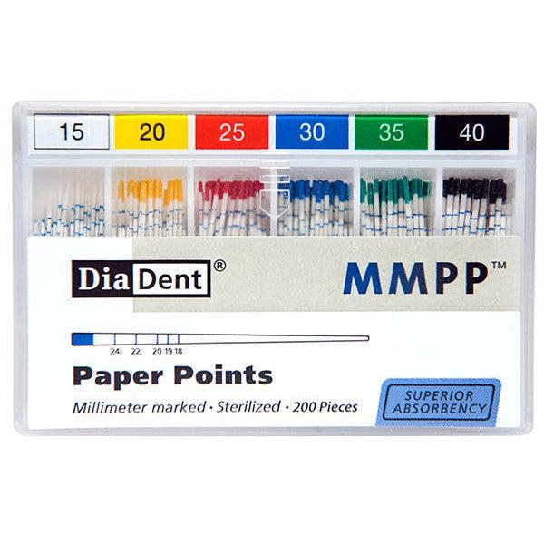 Pointes papier DiaDent graduées, tailles ISO .02