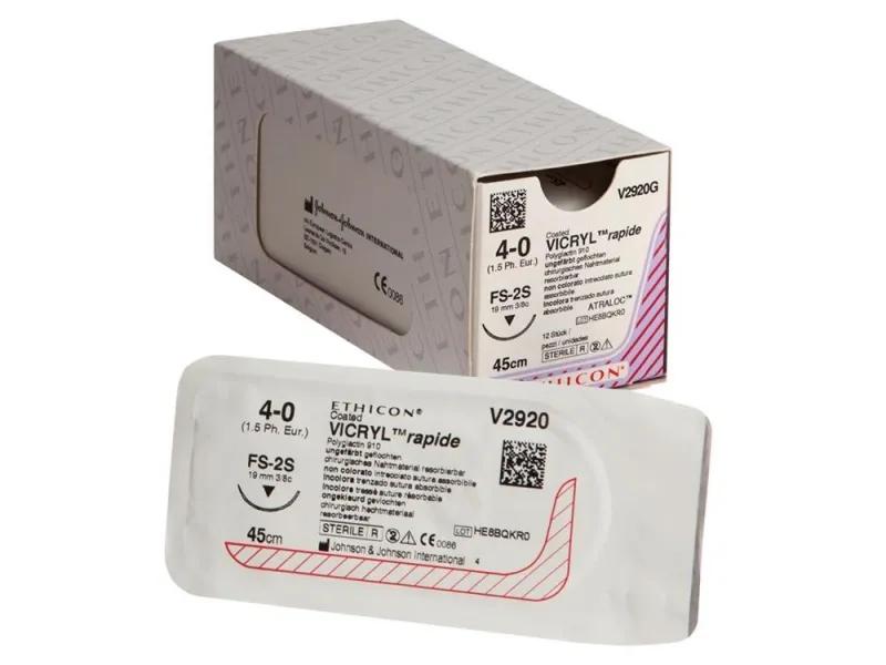 Vicryl Rapide 4-0 1/2 45 Cm 17 Mm 36pcs