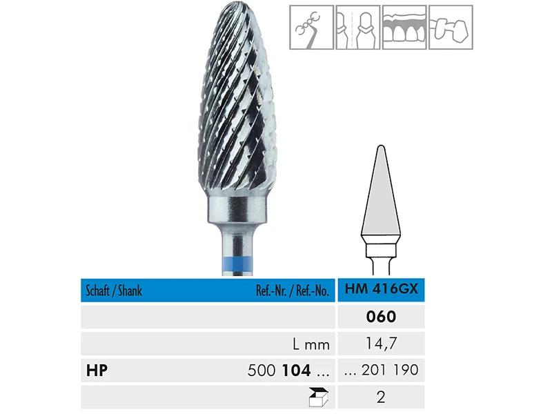 HM 416 GX HP 060 hardmetaalboor