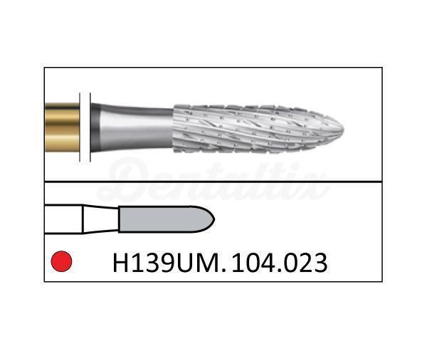 Fraise H139UM.104. PM Cylindrique Arrondie