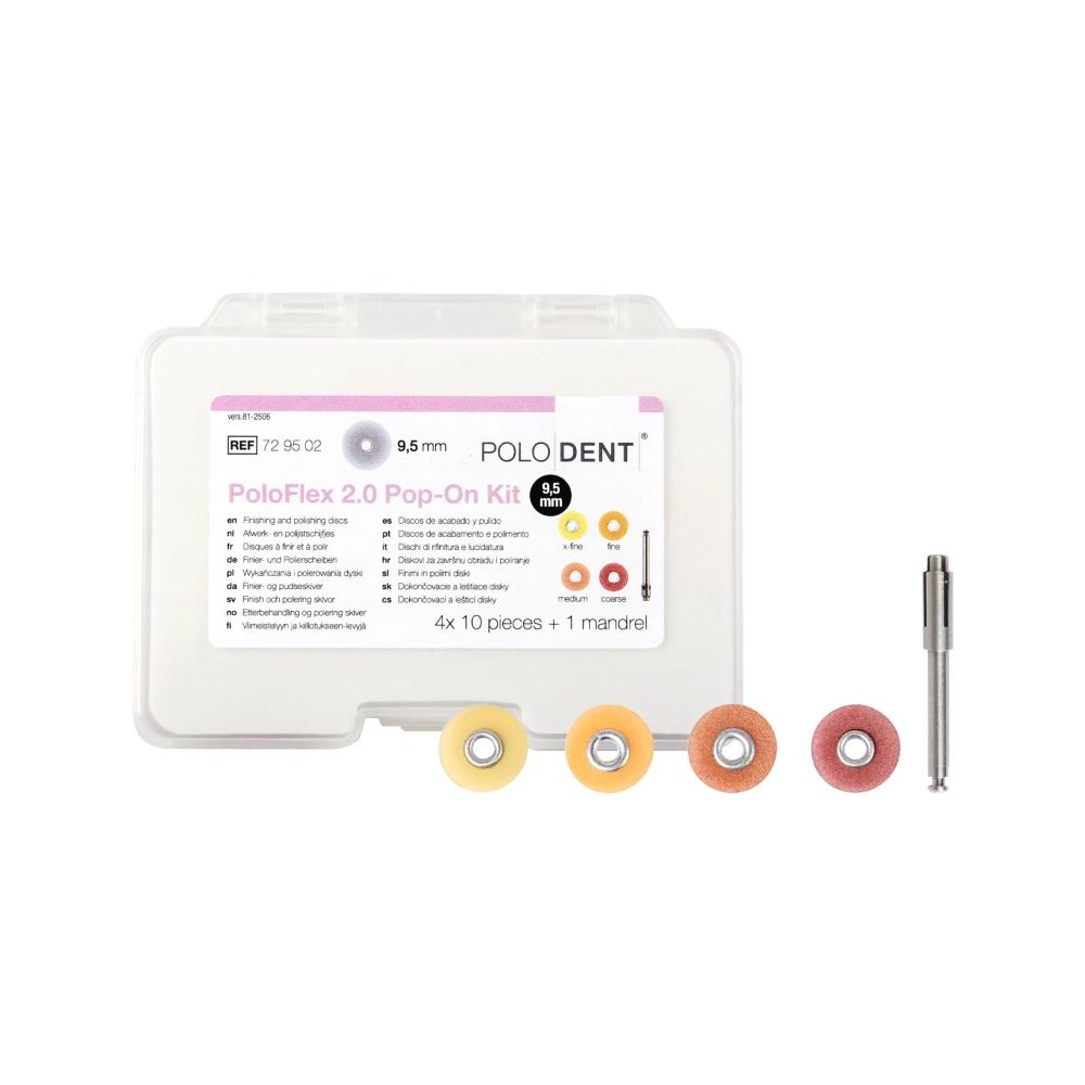 PoloDent PoloFlex 2.0 Pop-On 9,5 mm kit inclus mandrin 40 pcs