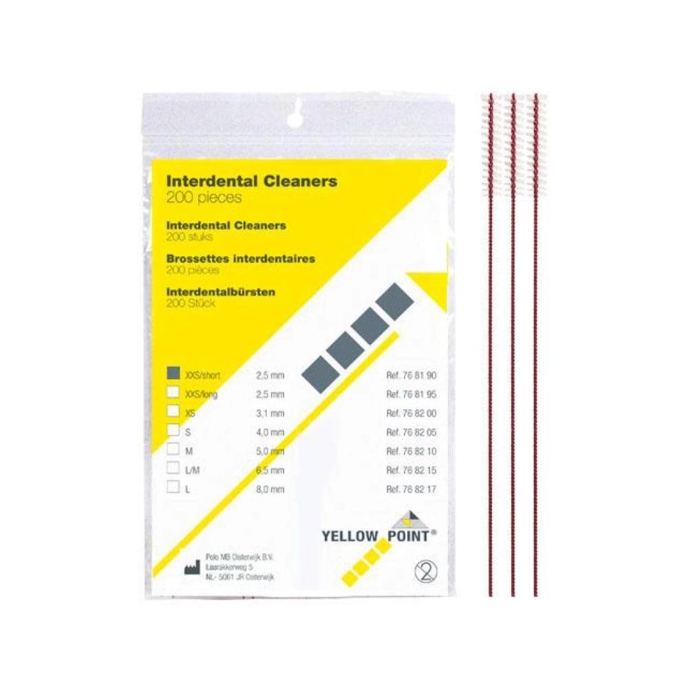 Yellow Point Interdental Cleaners xxs short (2,5 mm) 200 pcs