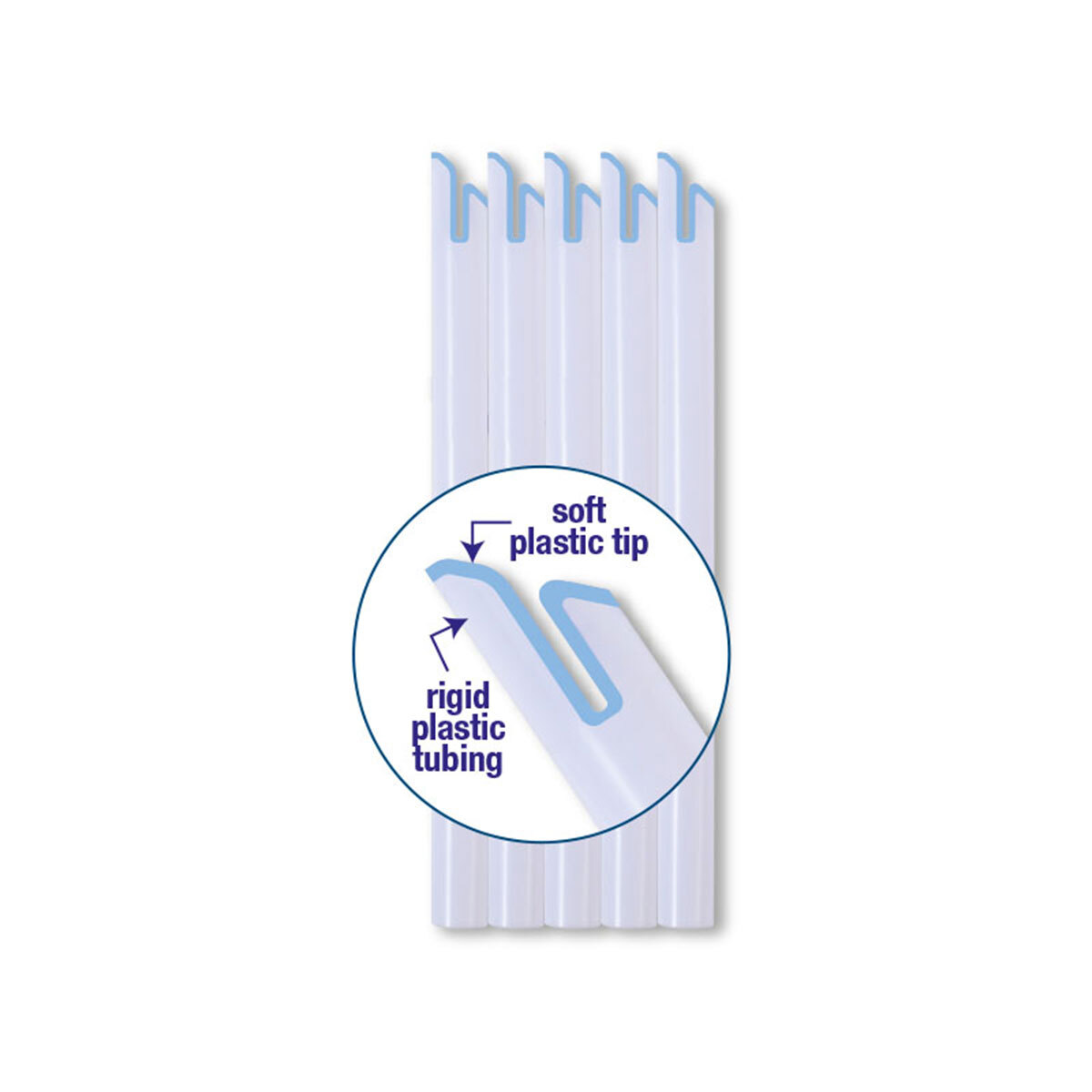 Soft Touch™ Jetable canules d'aspiration sans latex avec ventilation -bleu