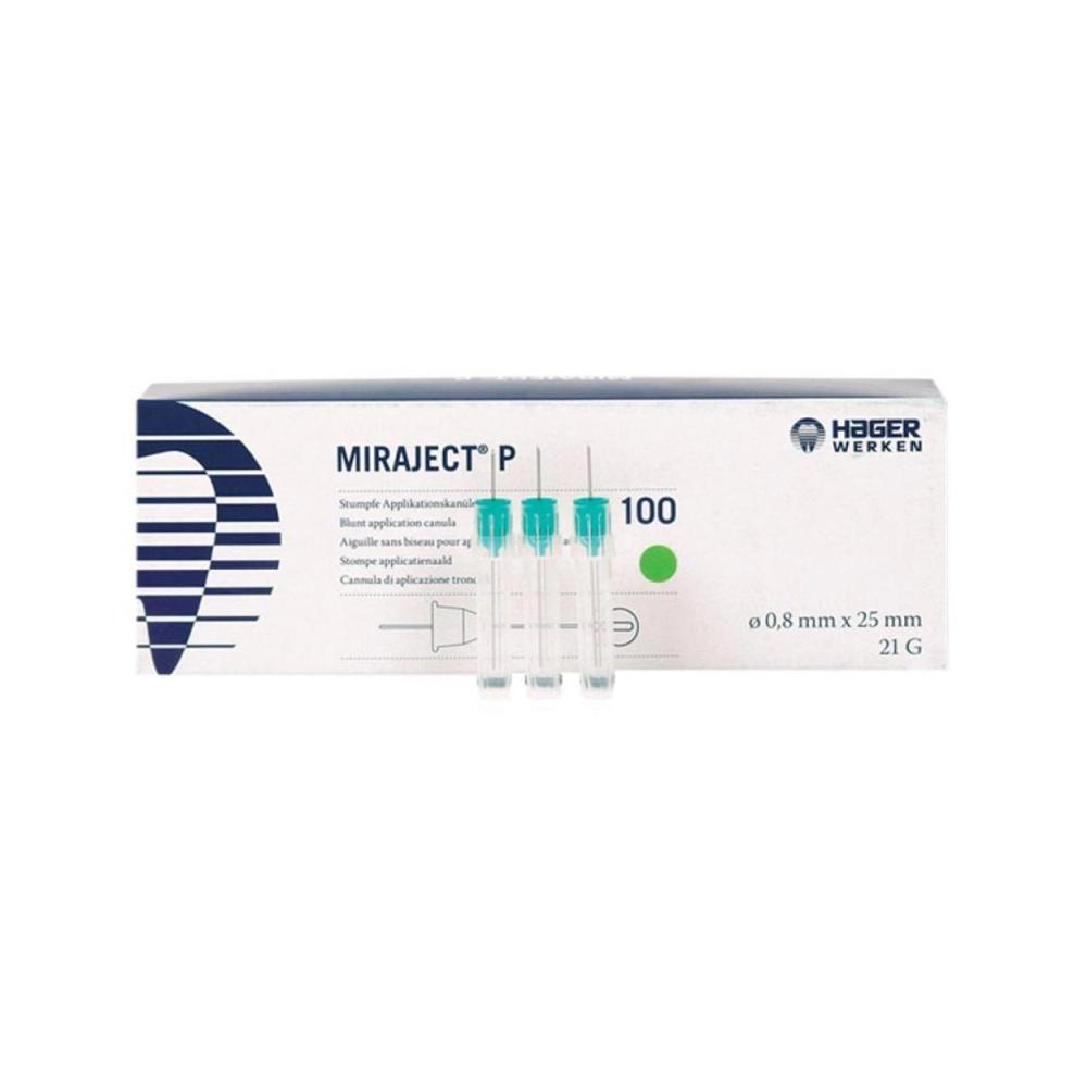 Miraject P 21G 0,8x25mm émoussée vert