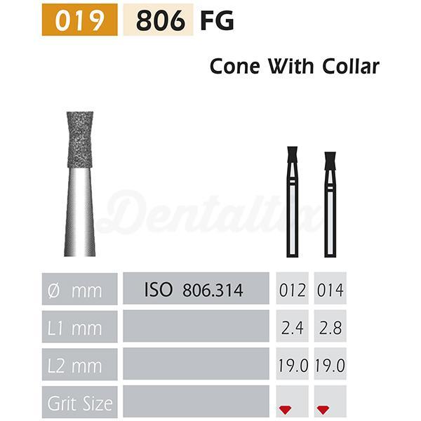 Diamantboor 806 omgekeerde kegel FG (5 st.)