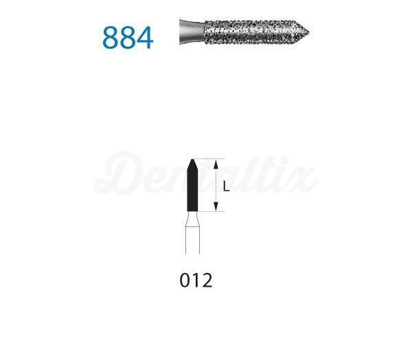 Diamantboren 6884.314 cilindrisch spits FG (5 st.)