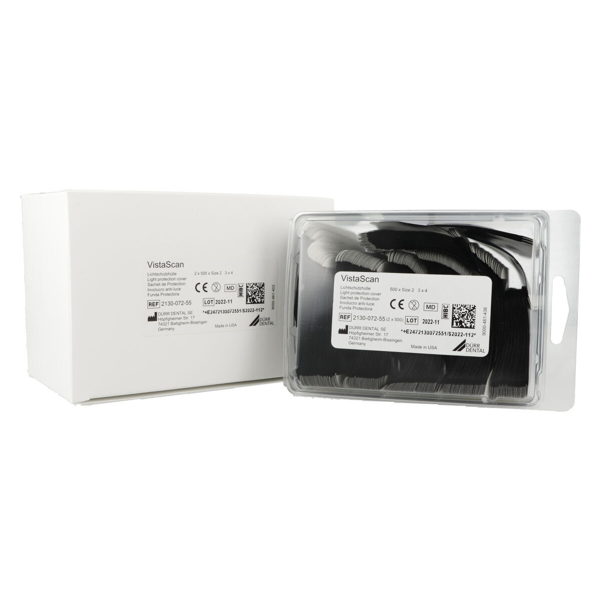 VistaScan Light housse de protection taille 2 (3x4cm) - 1000pces